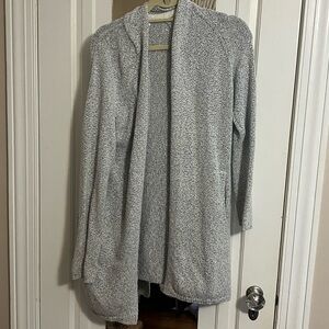 Cozy Gray Open Front Cardigan